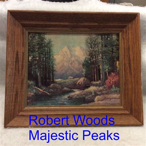 Robert Wood Majestic Peaks Vintage Winde Fine Prints Lithograph Mid