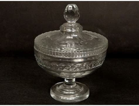 Compote Cut Crystal Baccarat St Louis Antique French Glass Nineteenth