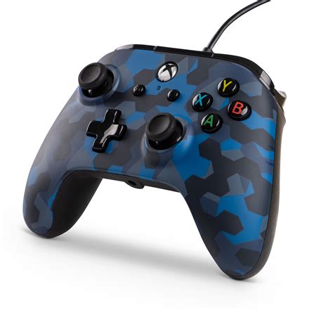 Powera Xbox One Wired Stealth Controller Blue Camo 1508488 01