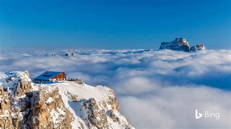 Rifugio Lagazuoi A Ski Lodge Located At About 9000 Feet