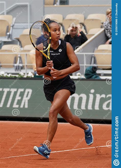 Professional Tennis Player Leylah Fernandez Of Canada In Action During