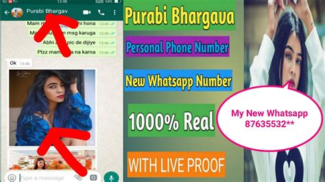 Real Phone Number Of Purabi Bhargava Real Whatsapp Number Chat With Purabi Bhargava Live