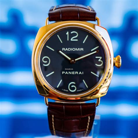 Panerai Radiomir Rose Gold 45mm Black Dress Watch Pam 231 For ฿