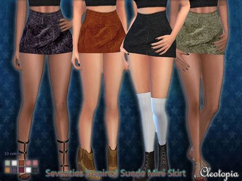 Set47 Seventies Suede Mini Skirt The Sims 4 Catalog Suede Mini