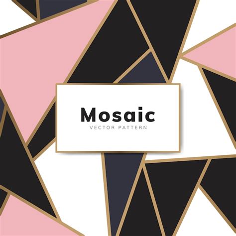 Free Vector Modern Mosaic Wallpaper In Rose Gold Gold And Black