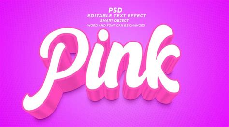 Premium Psd Pink 3d Editable Text Effect Photoshop Template
