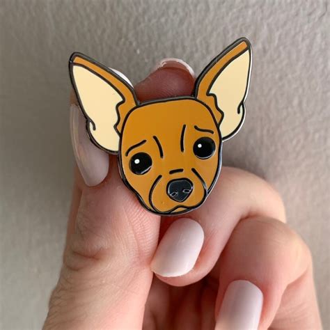Chihuahua Pin Dog Lapel Enamel Pin Brooch Badge Etsy