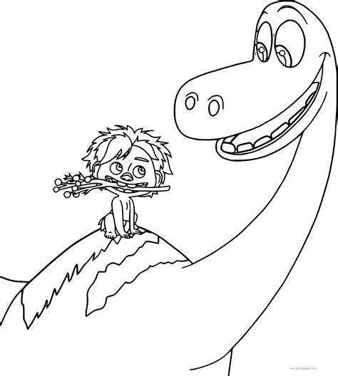 The Good Dinosaur Disney Good Dinosaur Cartoon Coloring Pages