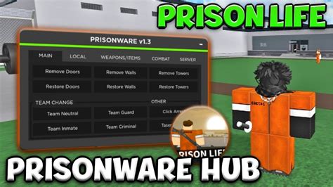 Roblox Prison Life Script PrisonWare Hub Fluxus Hydrogen YouTube