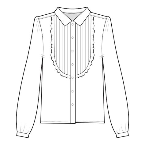 Premium Vector Tuxedo Blouse Illustration Design Flat Drawing Fashion