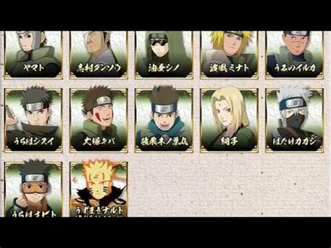 Naruto Shippuden Ultimate Ninja Storm 4 Character Roster UNFINISHED