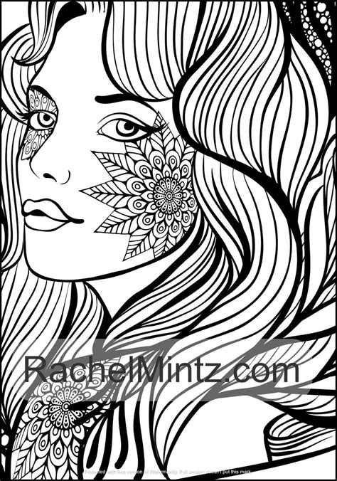 Mandala Women Coloring Book Digital Format Rachel Mintz Coloring Books