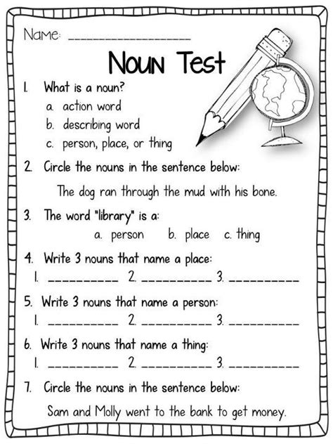The verbs tell something about the nouns. 17 Best Images of Nouns Verbs Adjectives Worksheets 1st Grade - Haunted House Adjectives, First ...