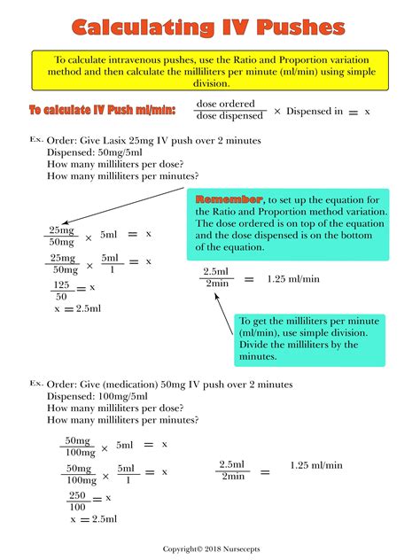 Nursing Math Dosage Calculations Math Formulas