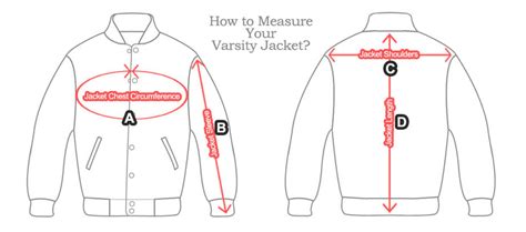 Varsity Jacket Size Chart Letterman Jacket Size Chart