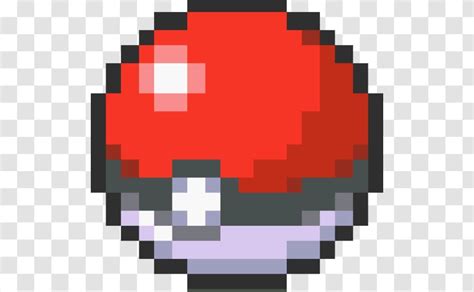8 Bit Pokémon Pixel Art Poké Ball Red Transparent Png