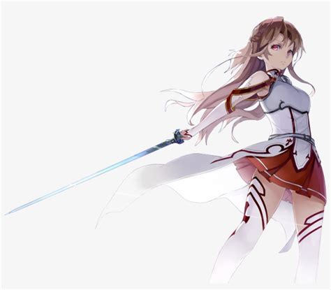 Wallpapers Id Anime Girl With Sword Transparent Png 1366x1230