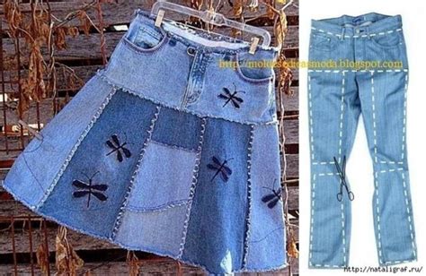 jeans diy upcycle jeans skirt repurpose old jeans jean upcycle diy clothes refashion
