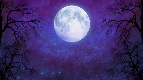 Moon Purple Galaxy Night Sky Wallpaper Pictures
