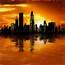 Chicago Skyline Sunset Reflection Digital Art By Dan Sproul