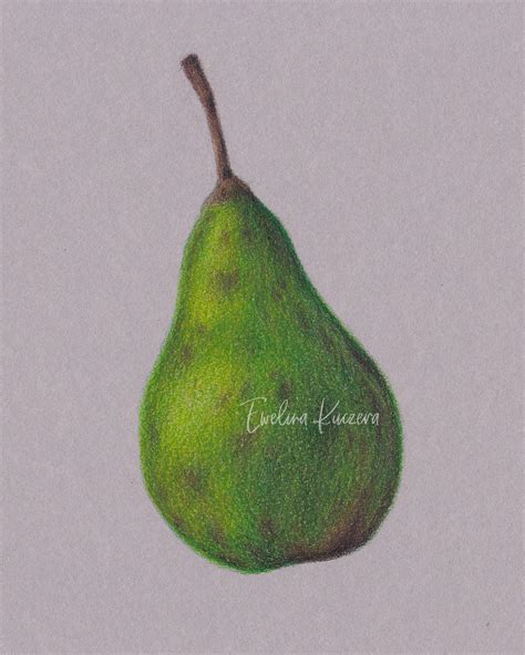 How To Draw A Pear With Colored Pencils Step By Step Tutorial