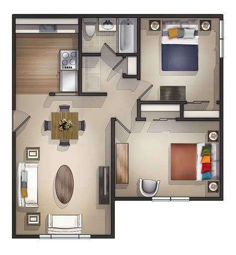 Each plan is designed with you in mind. One Bedroom Apartment Plans as Well as Studio Apartment ...