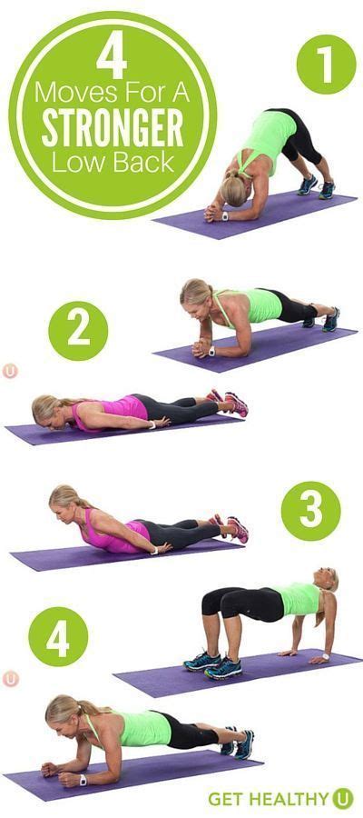 4 Moves For A Stronger Low Back Get Healthy U Low Back Exercises Back Exercises Lower Back