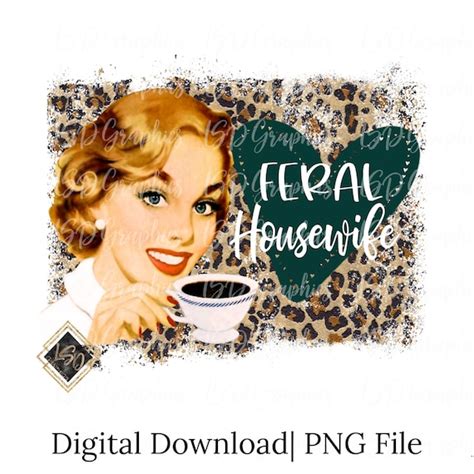 Feral Housewife Housewife Clip Art Retro Digital Download Etsy