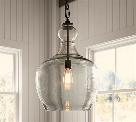 Pottery Barn Flynn Recycled Glass Pendant Kitchen Lighting Fixtures