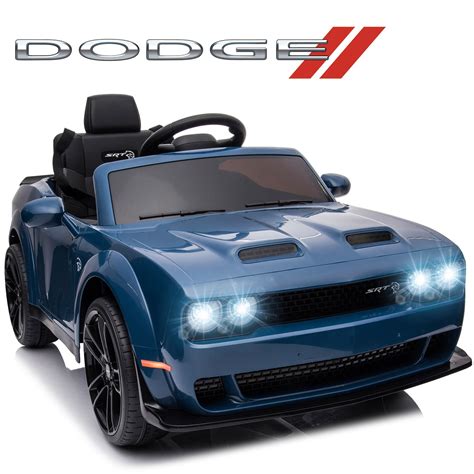 Uhomepro 12 V Electric Ride On Car Licensed Dodge Challenger Srt