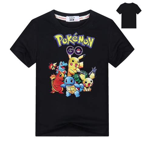 Boys Pokemon Group Tee Shirt Unisex Kids Pikachu Pokeball Party Tee