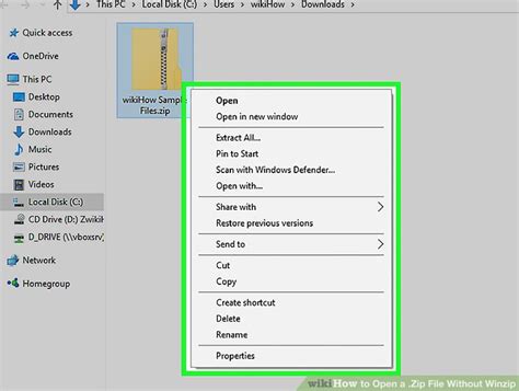 3 Ways To Open A Zip File Without Winzip Wikihow