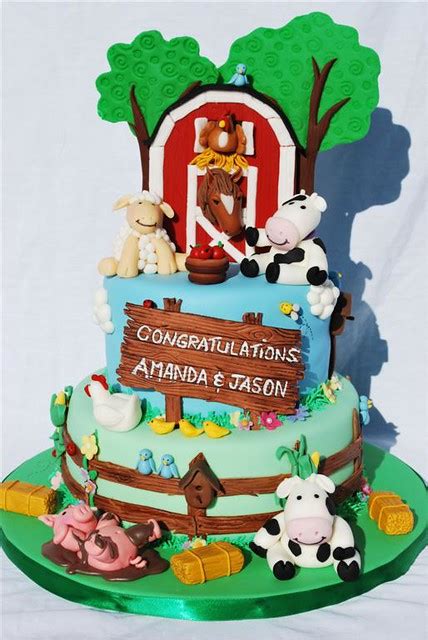 Make the shower planning easy with a bundled party kit or purchase just the essentials à la. Farm Theme Baby Shower Cake | Flickr - Photo Sharing!