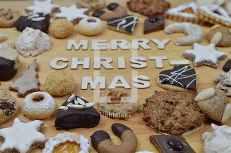It doesn't really feel like entering your story is easy to do. Different kinds of christmas cookies on a... — Photo ...