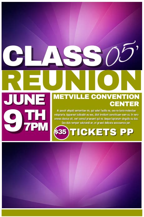 Reunion Flyer Template Postermywall