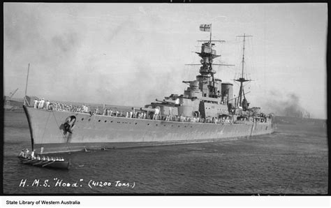 Feb 27 1924 Hms Hood Enters Fremantle Slwa Hms Hood Royal Navy