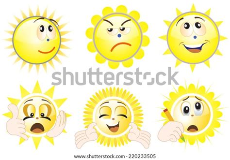 Emoticons On Sunny Day Stock Vector Royalty Free 220233505