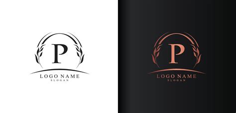 Abstract Letter P Logo Design Luxury Style Letter Logo Text P Icon