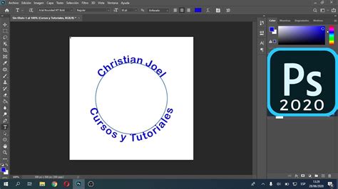 Colocar Texto A Lo Largo De Un Círculo En Photoshop Cc 2020 Youtube