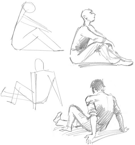 Урок 14 Рисование фигуры человека в разных положениях тела