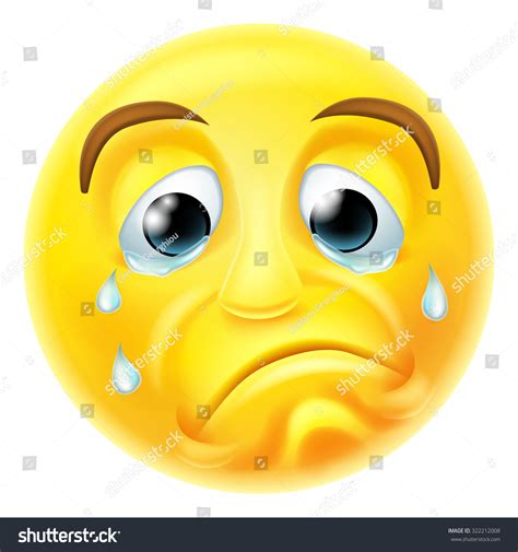 Sad Crying Emoji Emoticon Smiley Face Stock Illustration 322212008