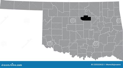 Location Map Of The Payne County Of Oklahoma Usa Stock Vector