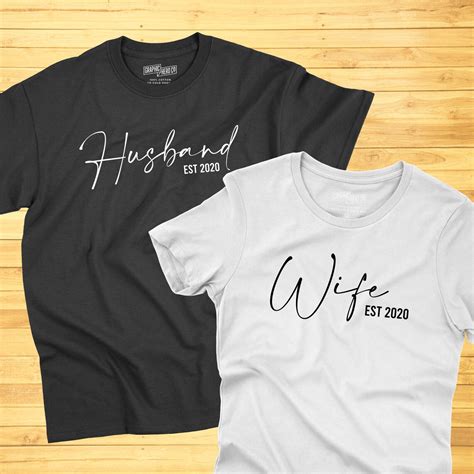 Gildan Husband And Wife Shirts Matching Shirts Honeymoon Etsy Uk