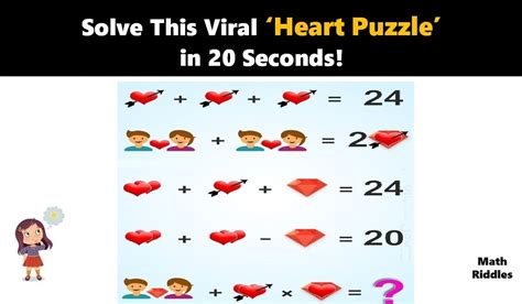 Math Riddles Viral ‘heart Picture Puzzle Only Genius Can Solve