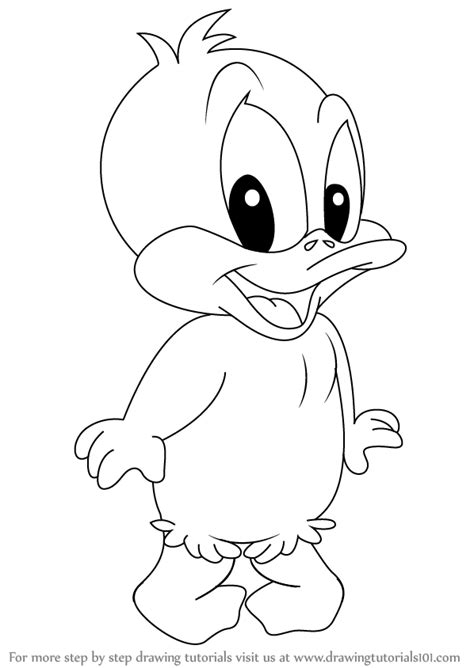 Baby Daffy Duck Coloring Pages Cartoon Looney Tunes Playing Drawings