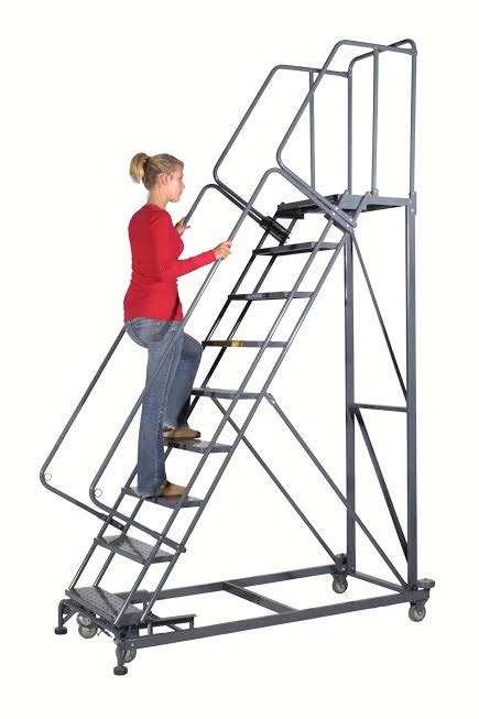 Heavy Duty Rolling Safety Ladders Warehouse Ladders