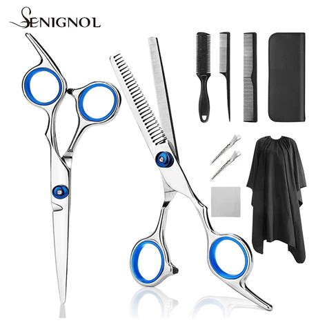 Senignol 9pcs Professional Hairdressing Scissors Barber Cutting Hair