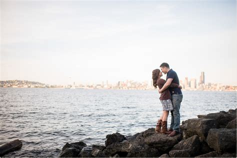 She lost her gold wedding band in the sands of alki beach seattle. Alki Beach Engagement | Seattle Wedding Photographers