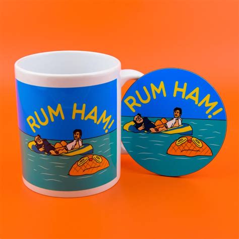 rum ham mug and coaster t set it s always sunny in etsy