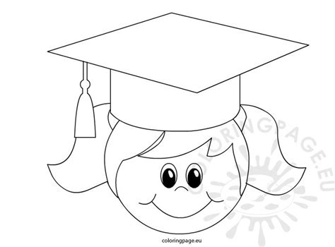 Graduation Girl Coloring Page